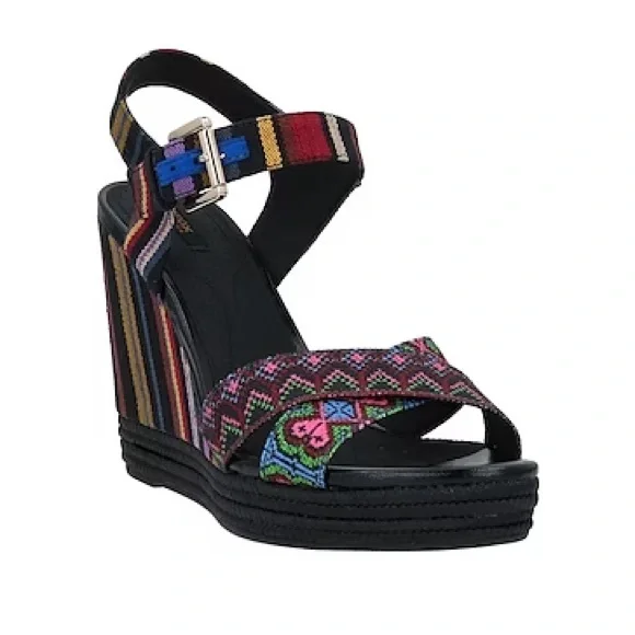 Geox Shoes Geox Respira Janira Multicolor Crisscross Wedge